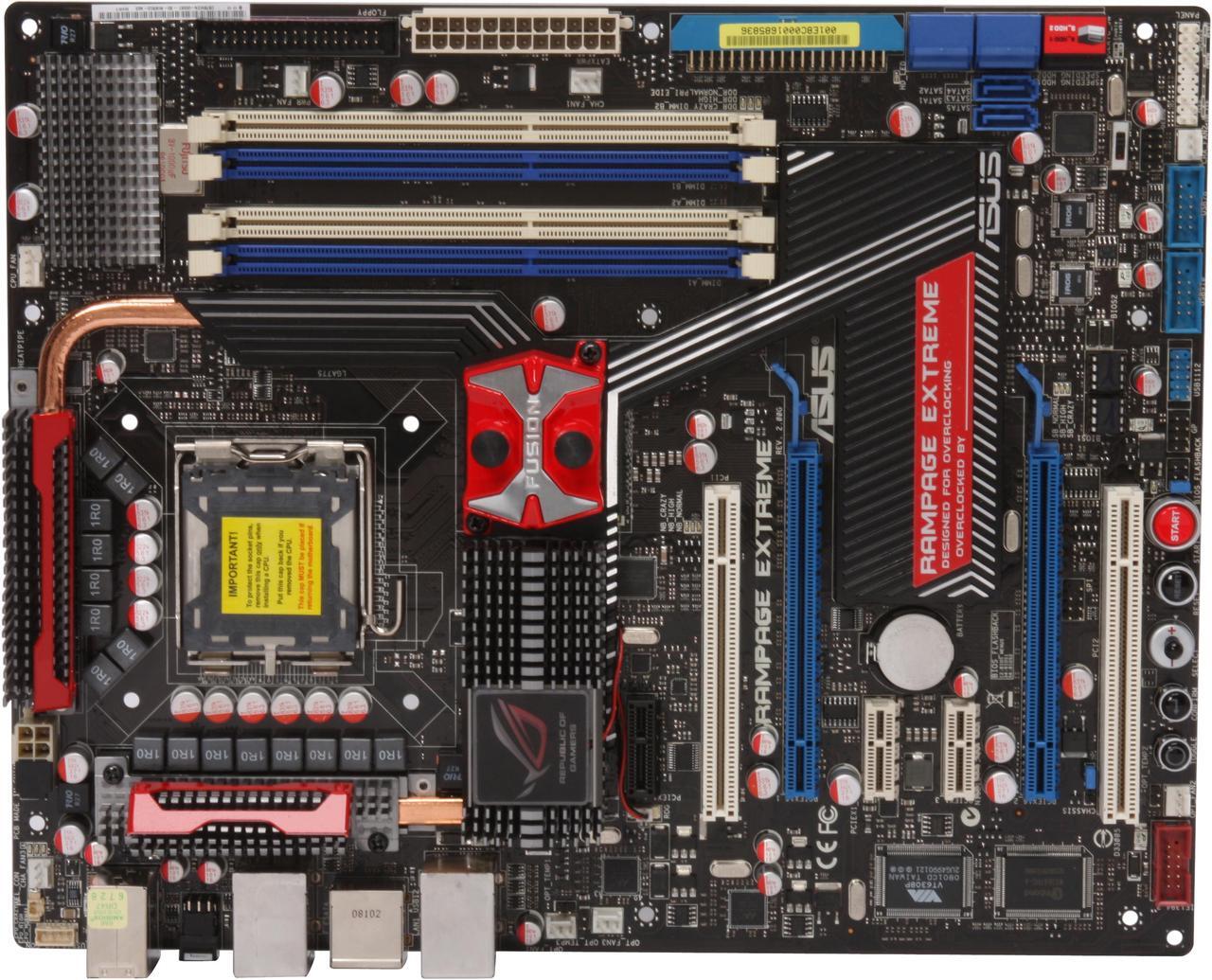 Alt view image 3 of 5 - ASUS Rampage Extreme LGA 775 Intel X48 ATX Intel Motherboard