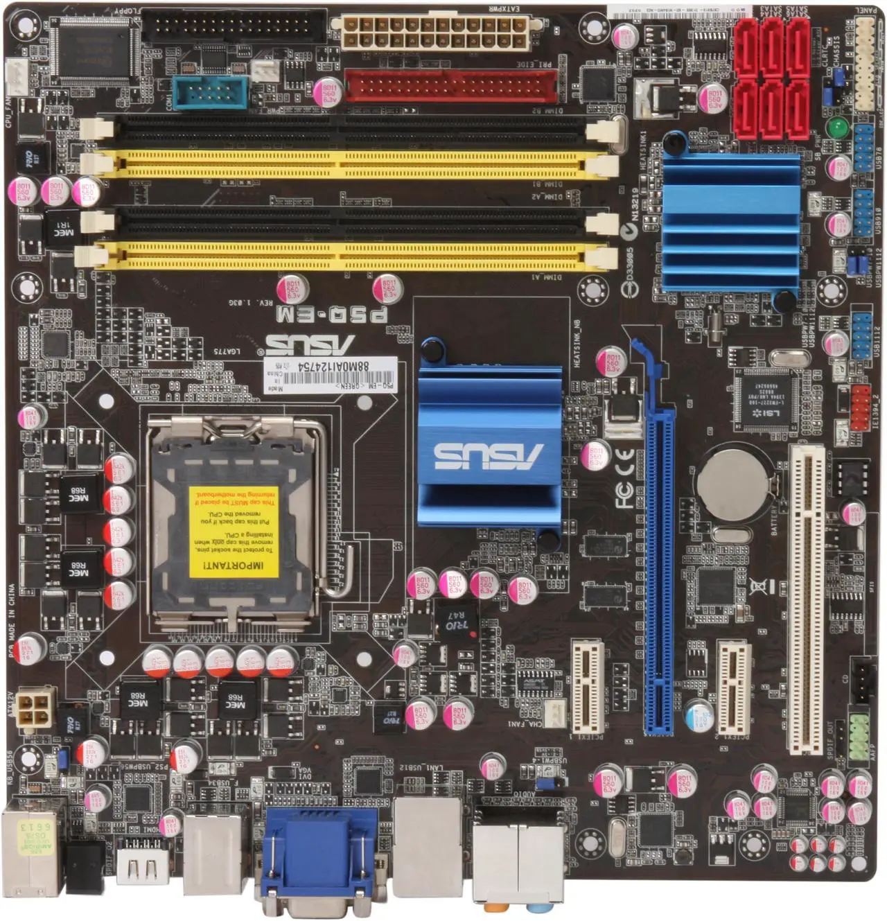 Alt view image 3 of 6 - ASUS P5Q-EM LGA 775 Intel G45 HDMI Micro ATX Intel Motherboard