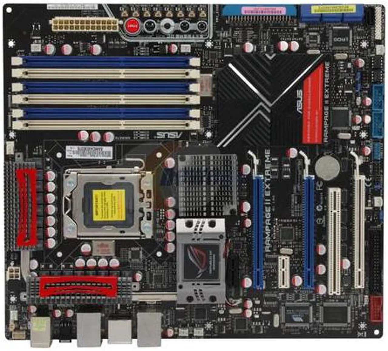 Alt view image 3 of 5 - ASUS Rampage II Extreme LGA 1366 Intel X58 ATX Intel Motherboard