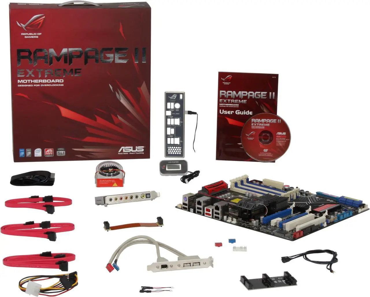 Alt view image 5 of 5 - ASUS Rampage II Extreme LGA 1366 Intel X58 ATX Intel Motherboard