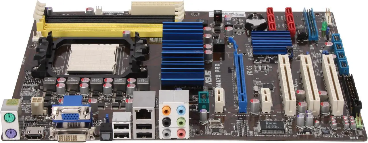 Alt view image 2 of 5 - ASUS M4A78 PRO AM3/AM2+/AM2 AMD 780G HDMI ATX AMD Motherboard