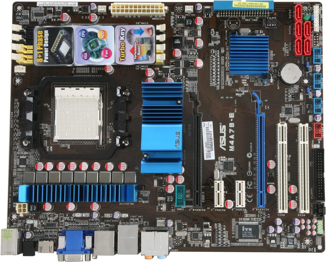 Alt view image 3 of 5 - ASUS M4A78-E AM3/AM2+ AMD 790GX HDMI ATX AMD Motherboard