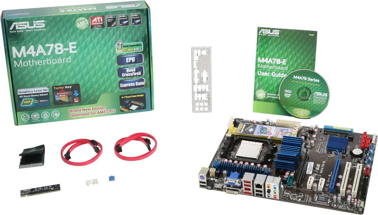 Alt view image 5 of 5 - ASUS M4A78-E AM3/AM2+ AMD 790GX HDMI ATX AMD Motherboard