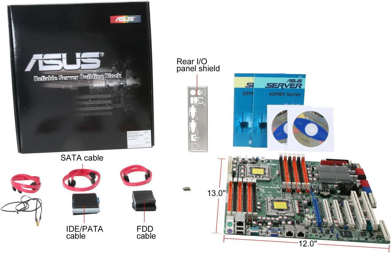 Alt view image 5 of 5 - ASUS Z8PE-D12X(ASMB4-IKVM) Dual LGA 1366 Intel 5520 Tylersburg SSI EEB Dual Intel Xeon 5500 and 5600 Series w/ Remote Management, PCI-X Server Motherboard