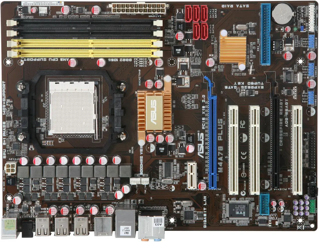 Alt view image 4 of 5 - ASUS M4A78 Plus AM3/AM2+/AM2 AMD 770 ATX AMD Motherboard