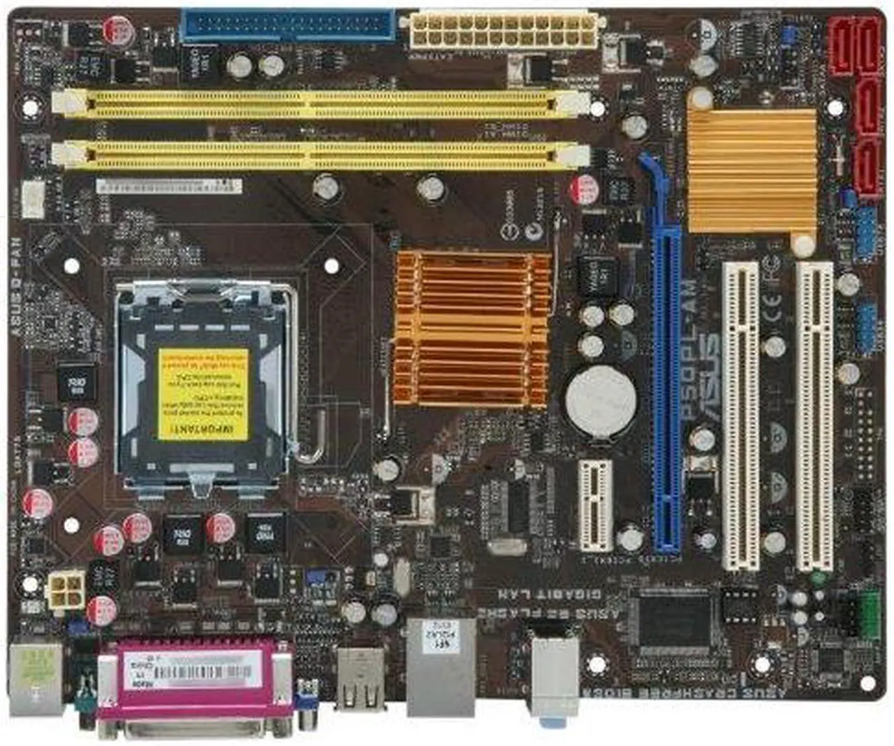Alt view image 3 of 4 - ASUS P5QPL-AM LGA 775 Intel G41 Micro ATX Intel Motherboard