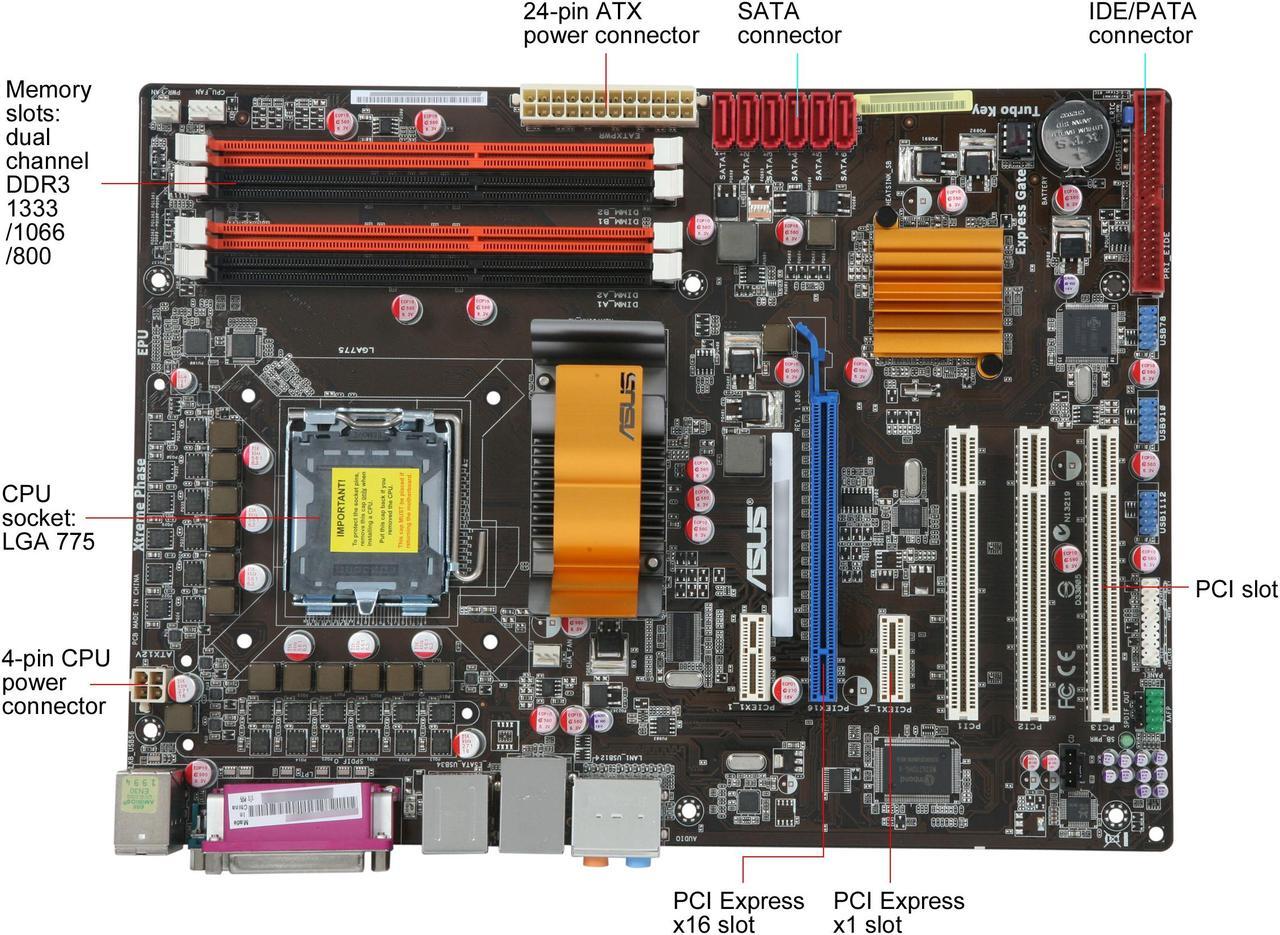 Alt view image 3 of 5 - ASUS P5P43TD Pro LGA 775 Intel P43 ATX Intel Motherboard