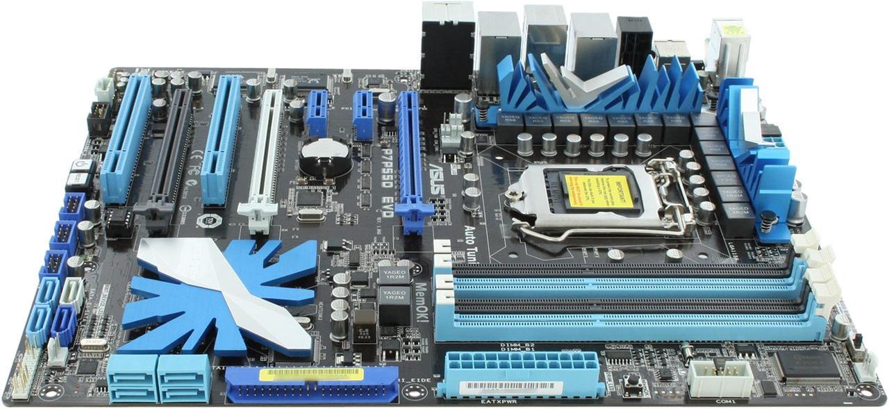 Alt view image 4 of 11 - ASUS P7P55D EVO LGA 1156 Intel P55 ATX Intel Motherboard