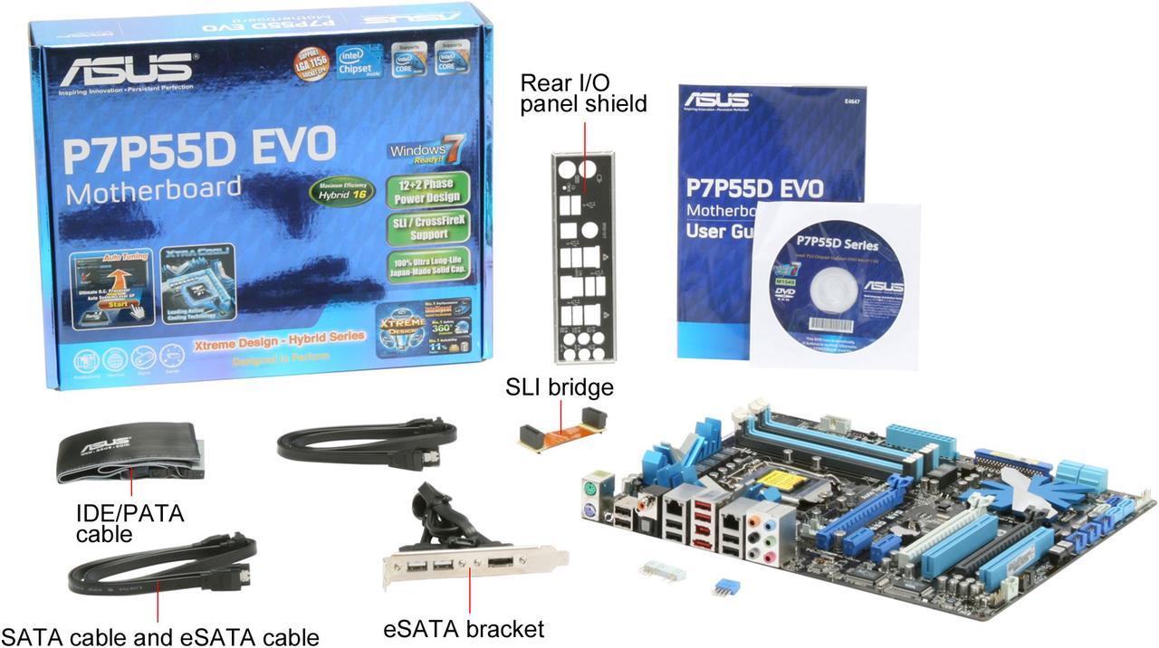 Alt view image 11 of 11 - ASUS P7P55D EVO LGA 1156 Intel P55 ATX Intel Motherboard