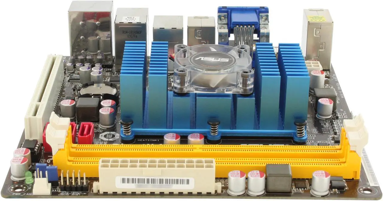 Alt view image 4 of 11 - ASUS AT3N7A-I Intel Atom 330 (1M Cache, 1.6GHz, Dual-Core) NVIDIA ION Mini ITX Motherboard / CPU Combo