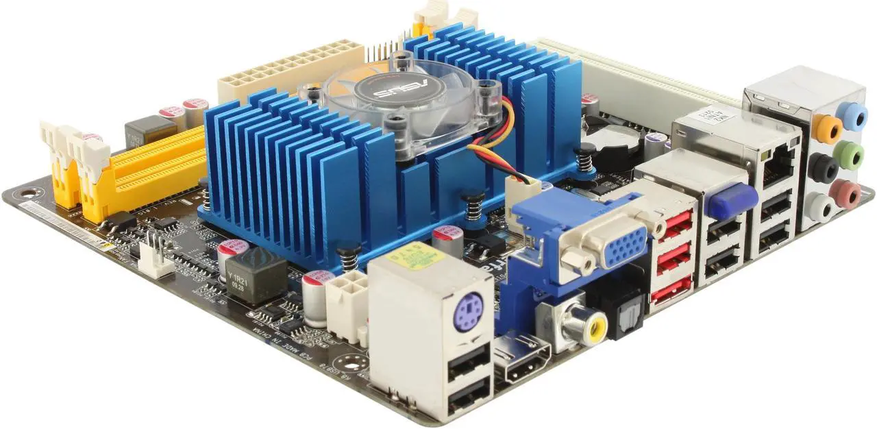 Alt view image 7 of 11 - ASUS AT3N7A-I Intel Atom 330 (1M Cache, 1.6GHz, Dual-Core) NVIDIA ION Mini ITX Motherboard / CPU Combo