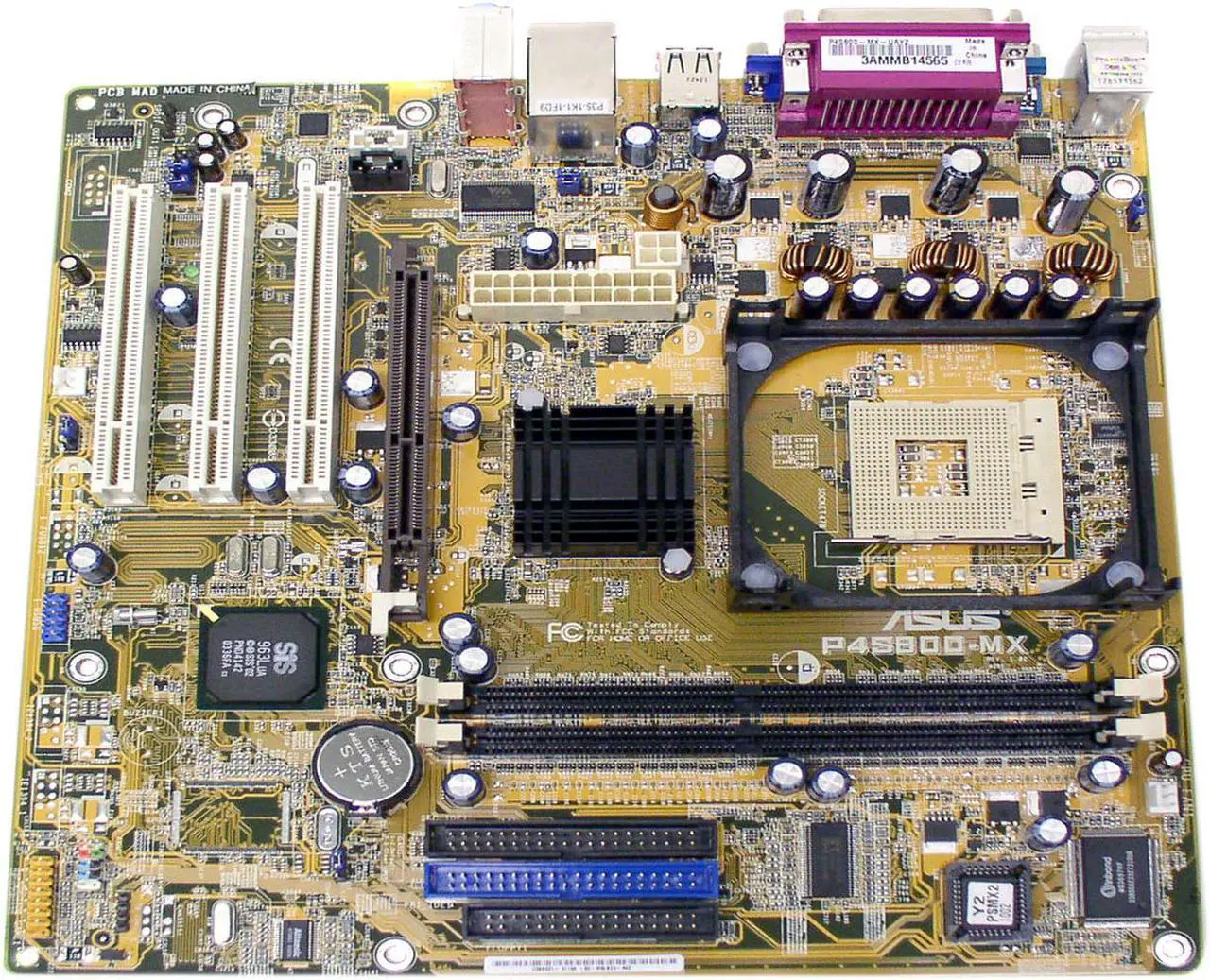 Main image of ASUS P4S800-MX Socket 478 SiS 661FX Micro ATX Intel Motherboard