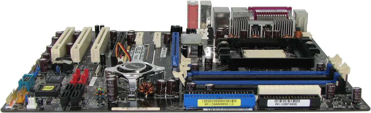 Alt view image 2 of 3 - ASUS A8N-SLI Deluxe 939 NVIDIA nForce4 SLI ATX AMD Motherboard