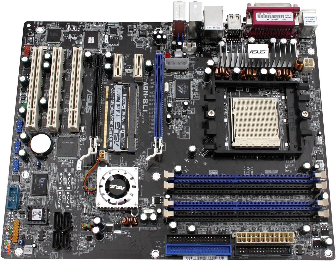 Alt view image 2 of 5 - ASUS A8N-SLI 939 NVIDIA nForce4 SLI ATX AMD Motherboard