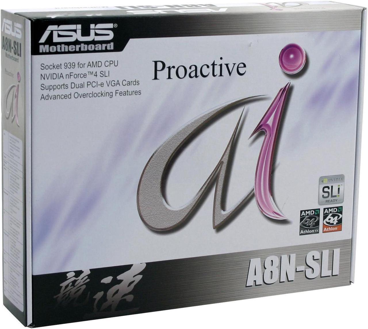 Alt view image 5 of 5 - ASUS A8N-SLI 939 NVIDIA nForce4 SLI ATX AMD Motherboard