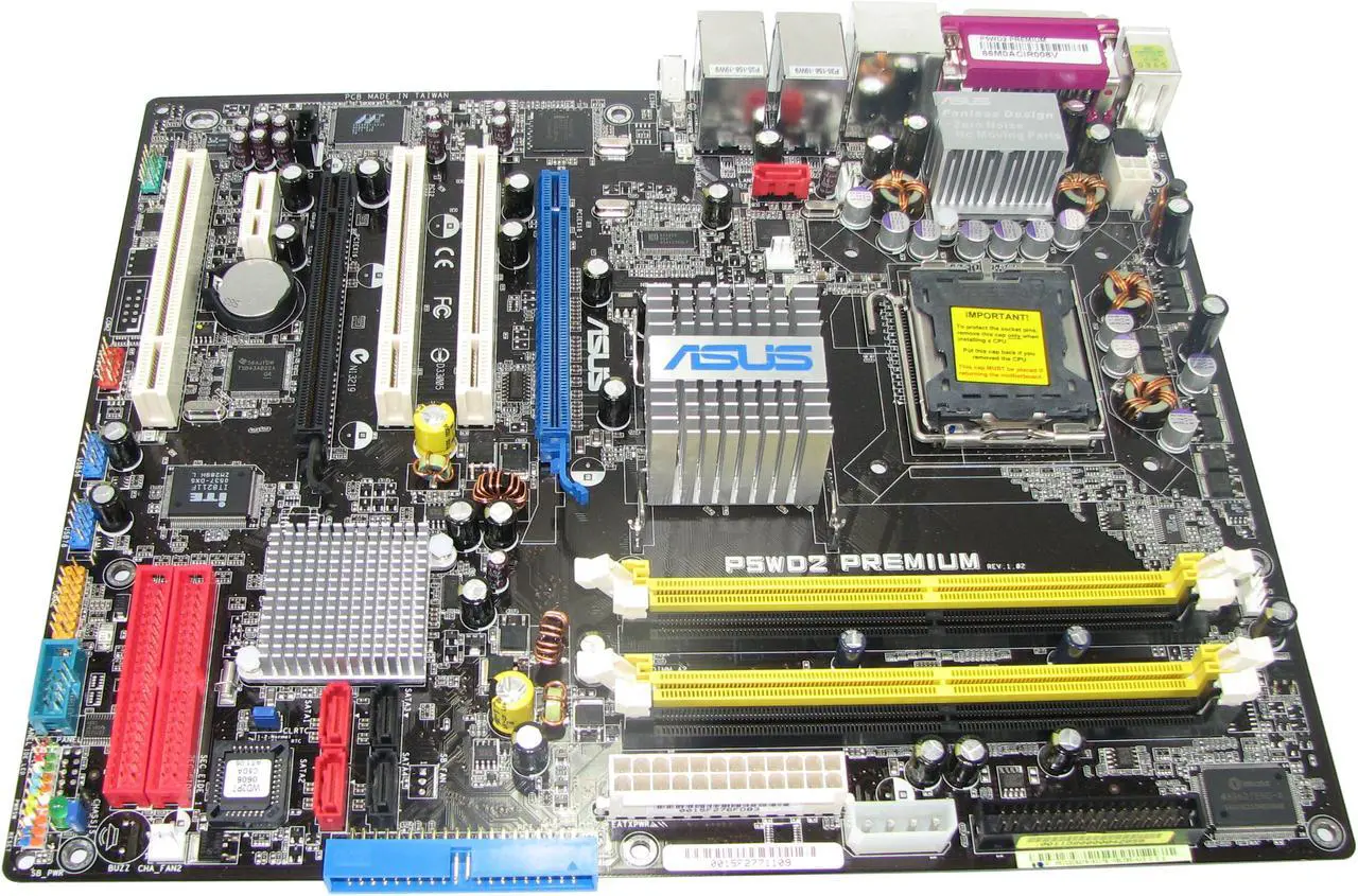Alt view image 3 of 3 - ASUS P5WD2 Premium LGA 775 Intel 955X ATX Intel Motherboard