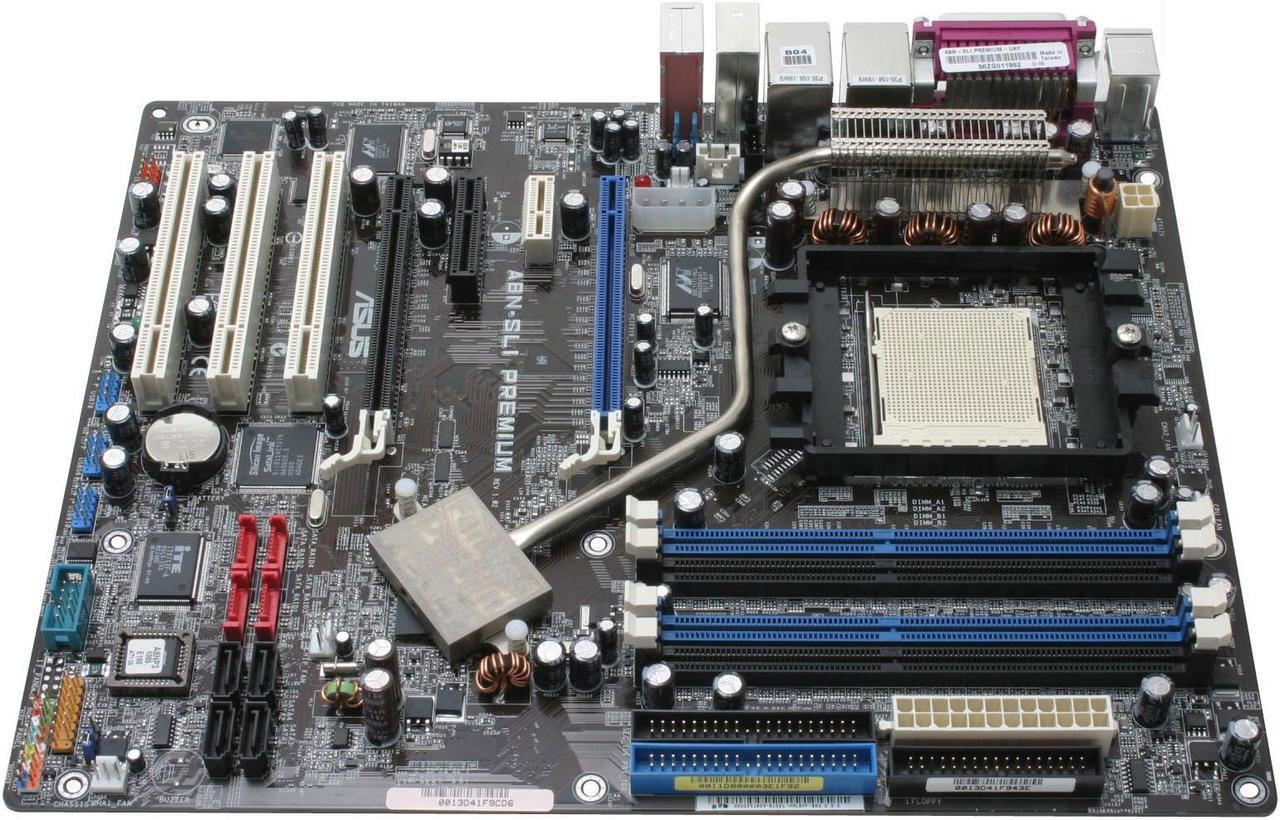 Alt view image 3 of 6 - ASUS A8N-SLI Premium 939 NVIDIA nForce4 SLI ATX AMD Motherboard
