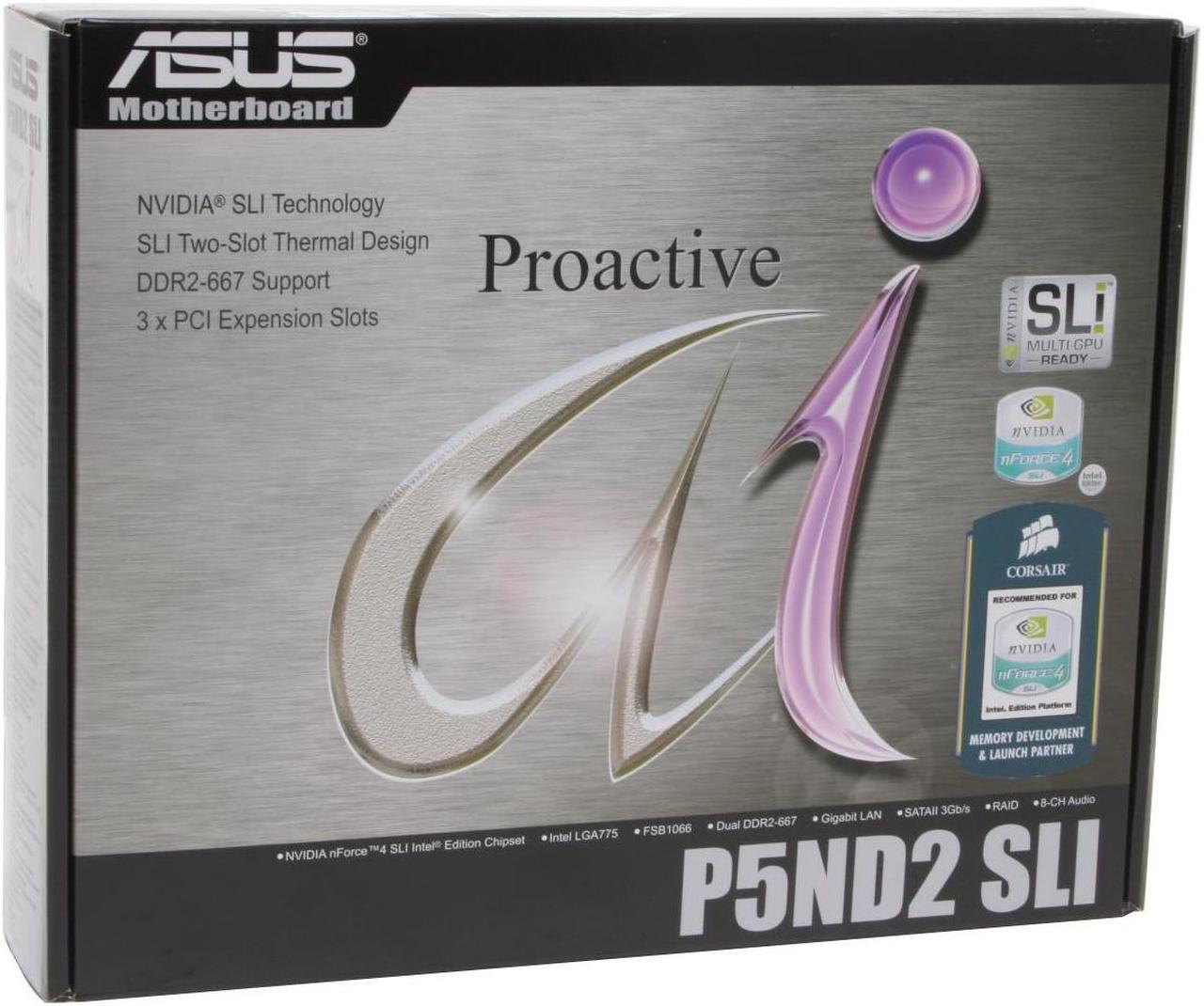 Alt view image 5 of 5 - ASUS P5ND2-SLI LGA 775 NVIDIA nForce 4 SLI Intel Edition ATX Intel Motherboard