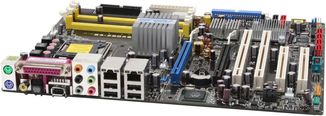 Alt view image 2 of 6 - ASUS P5WDG2-WS<GREEN> ATX Server Motherboard LGA 775 Intel 975X DDR2 667/533, Native DDR2 800 Support