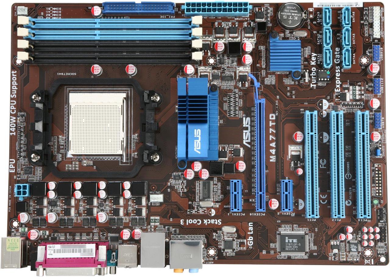 Alt view image 3 of 5 - ASUS M4A77TD AM3 AMD 770 ATX AMD Motherboard