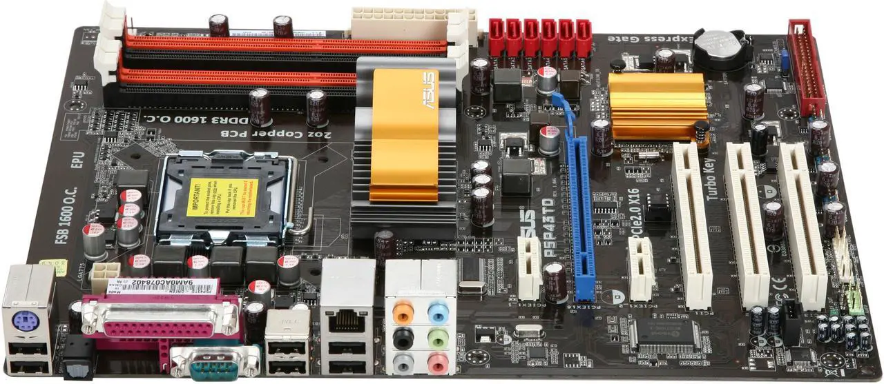 Alt view image 2 of 5 - ASUS P5P43TD LGA 775 Intel P43 ATX Intel Motherboard