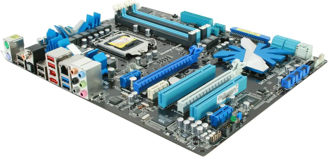 Main image of ASUS P7P55D-E Pro LGA 1156 Intel P55 USB 3.0 ATX Intel Motherboard