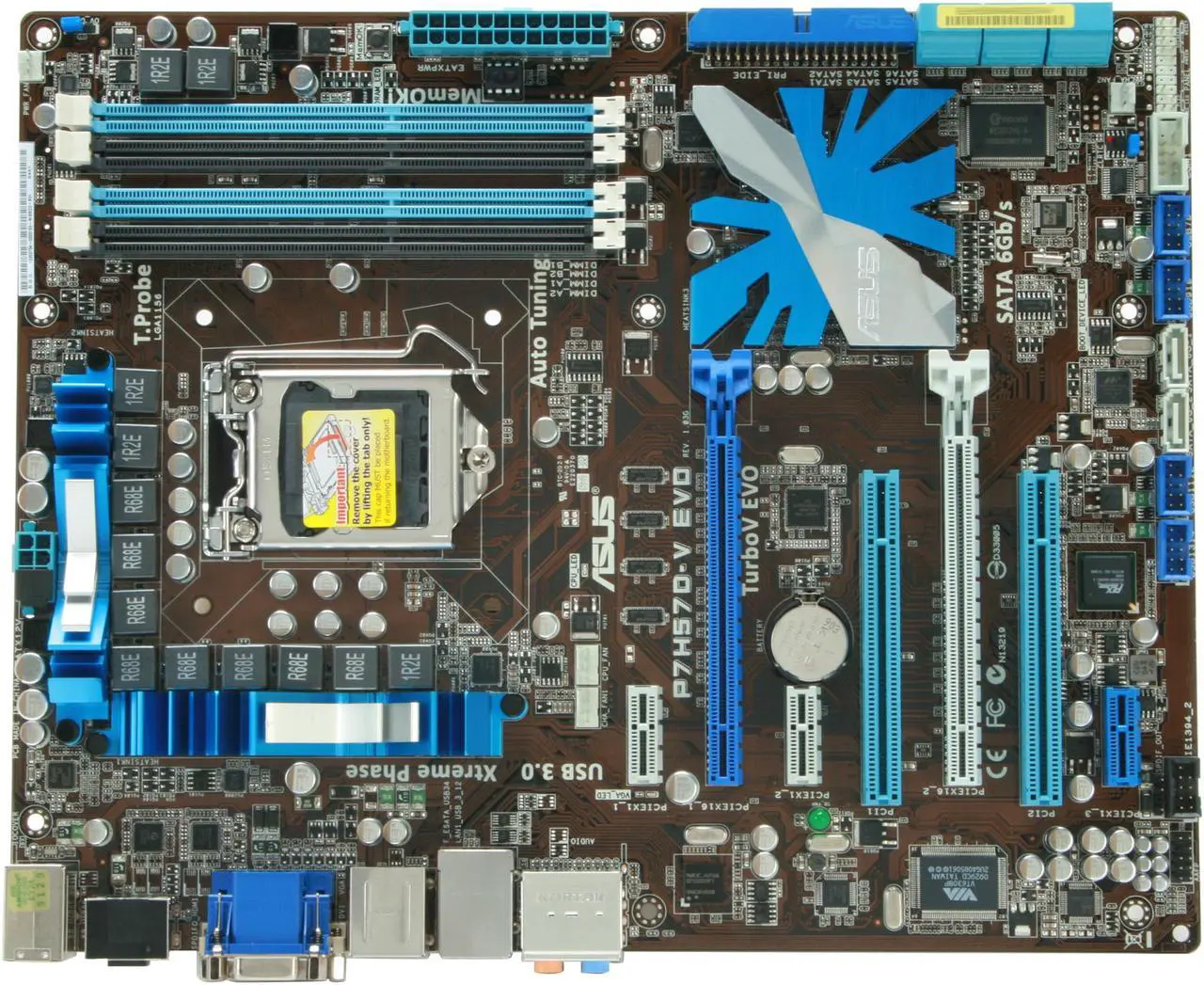 Alt view image 3 of 5 - ASUS P7H57D-V EVO LGA 1156 Intel H57 HDMI USB 3.0 ATX Intel Motherboard