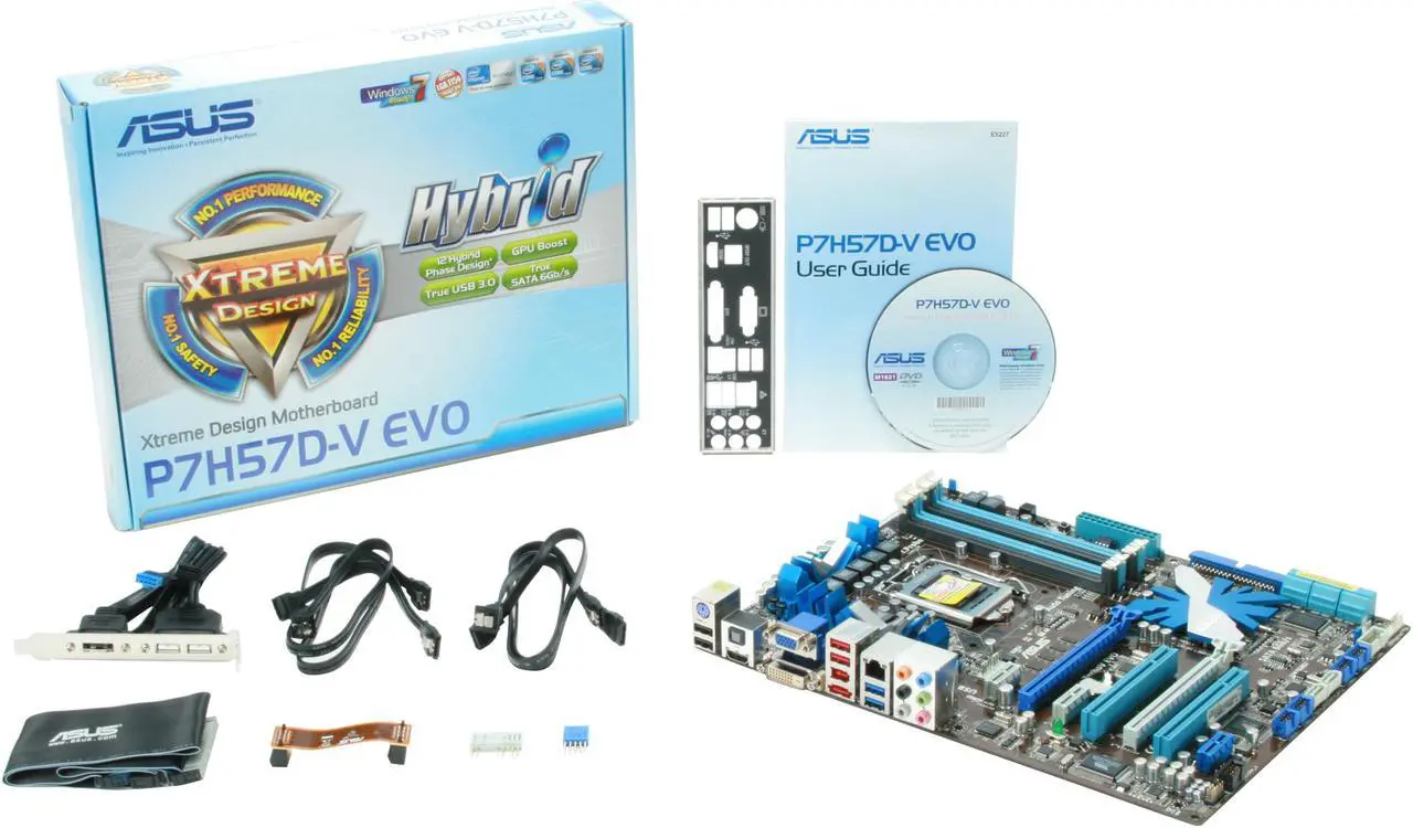 Alt view image 5 of 5 - ASUS P7H57D-V EVO LGA 1156 Intel H57 HDMI USB 3.0 ATX Intel Motherboard