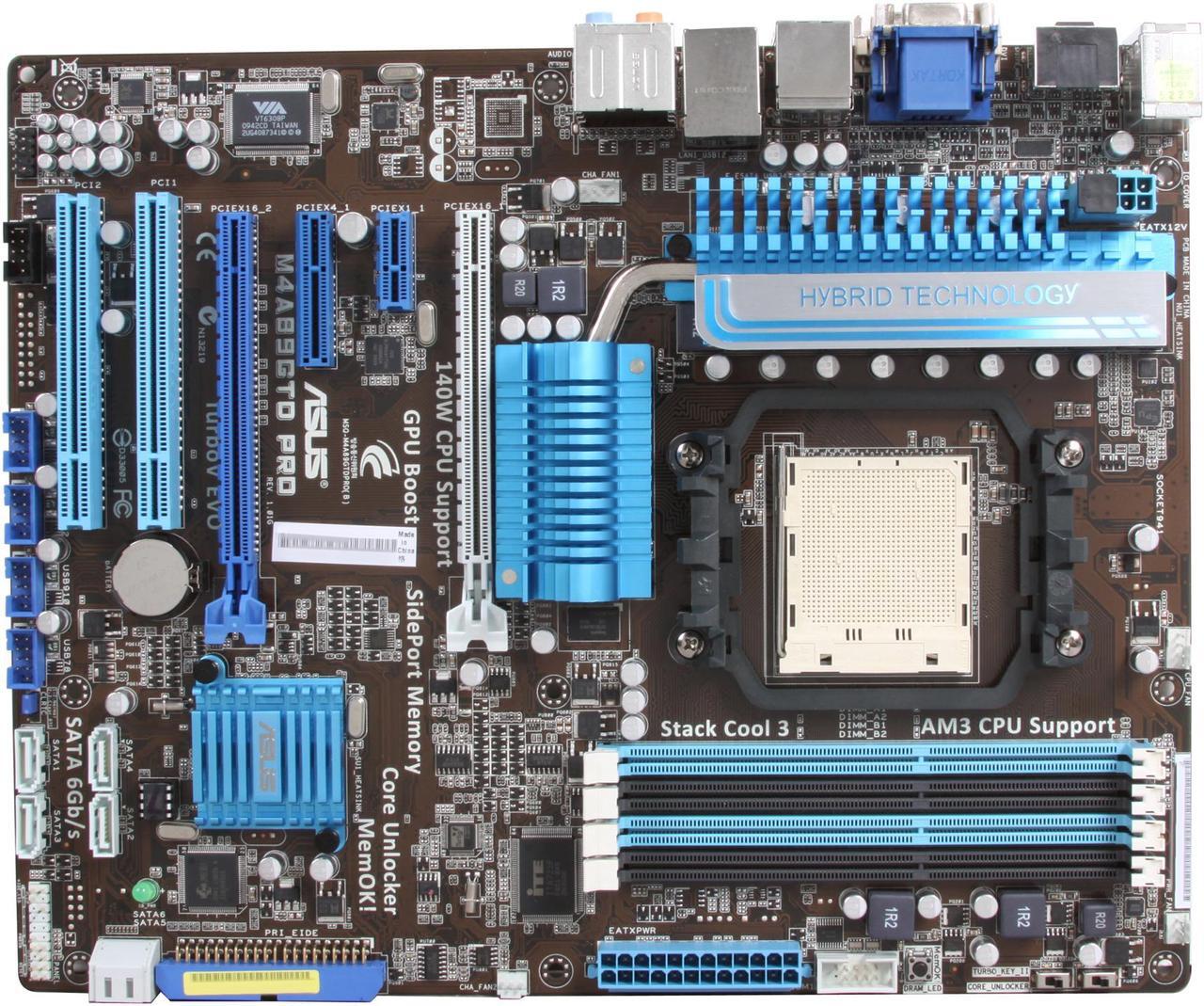 Alt view image 3 of 5 - ASUS M4A89GTD PRO AM3 AMD 890GX SATA 6Gb/s HDMI ATX AMD Motherboard