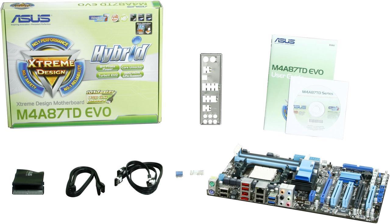 Alt view image 5 of 5 - ASUS M4A87TD EVO AM3 AMD 870 SATA 6Gb/s USB 3.0 ATX AMD Motherboard