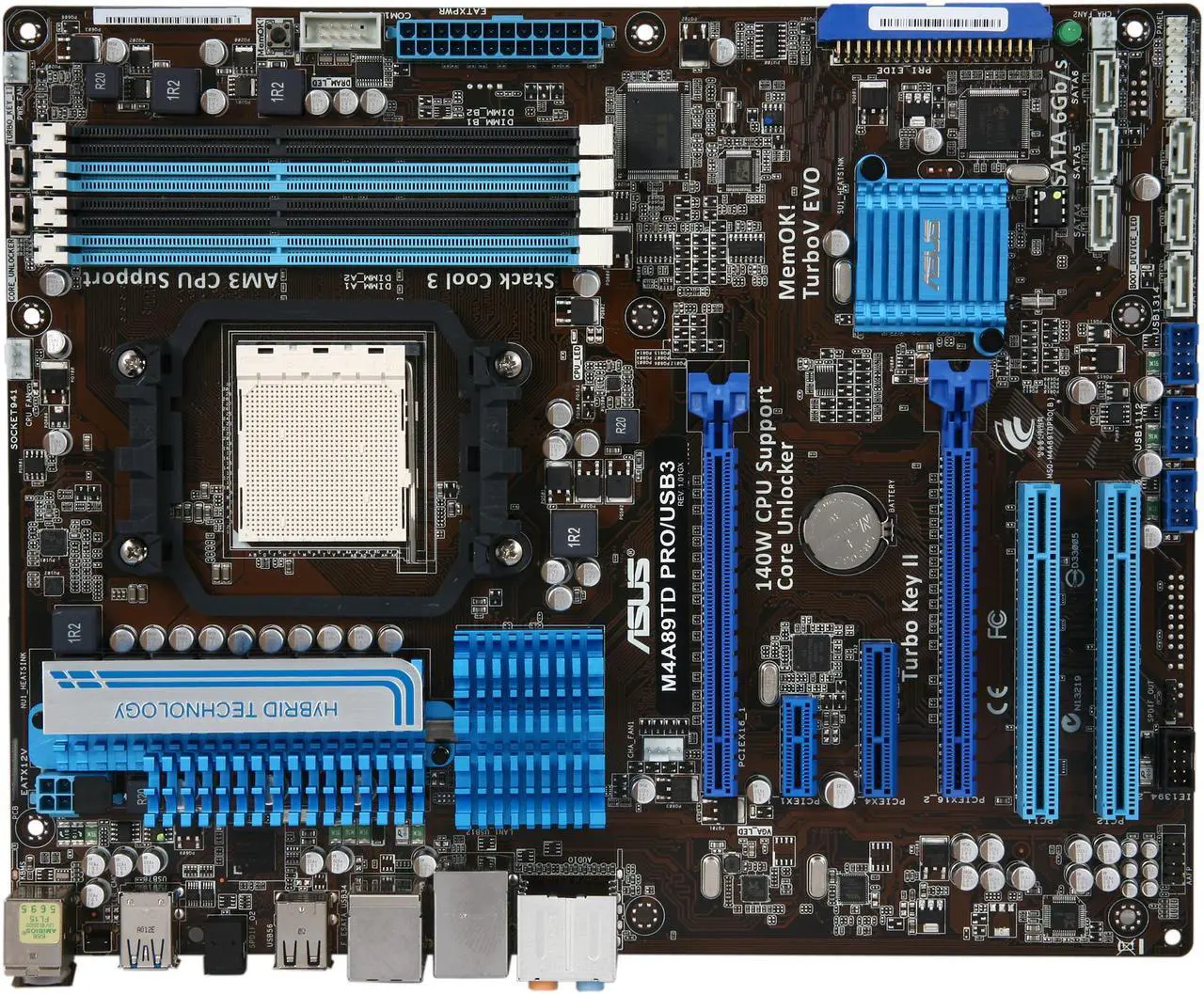 Alt view image 3 of 5 - ASUS M4A89TD PRO/USB3 AM3 AMD 890FX USB 3.0 ATX AMD Motherboard