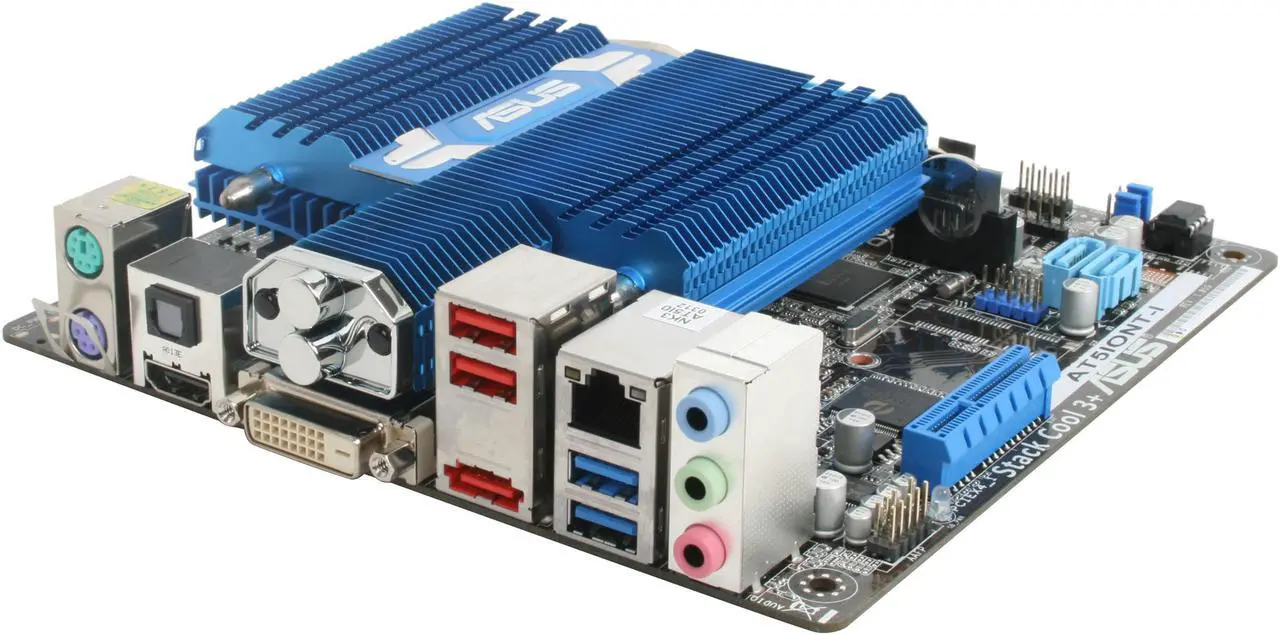 Main image of ASUS AT5IONT-I Intel Atom D525 (1.8GHz, dual-core) BGA559 Intel NM10 Mini ITX Motherboard / CPU Combo