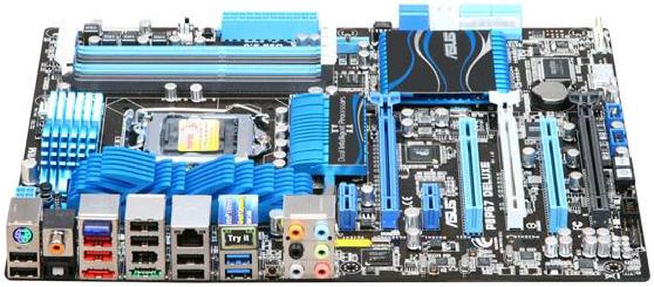 Alt view image 2 of 5 - ASUS P8P67 Deluxe LGA 1155 Intel P67 USB 3.0 ATX Intel Motherboard