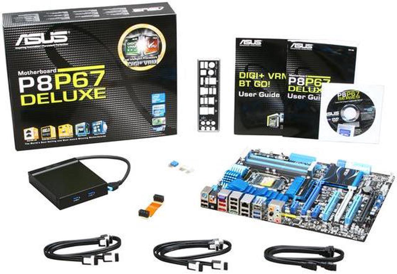 Alt view image 5 of 5 - ASUS P8P67 Deluxe LGA 1155 Intel P67 USB 3.0 ATX Intel Motherboard