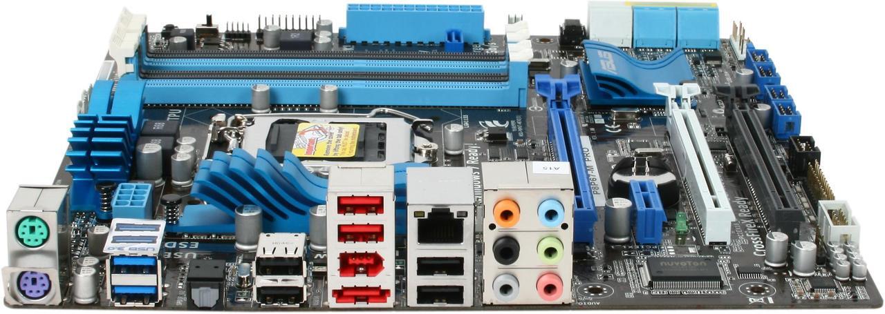 Alt view image 2 of 5 - ASUS P8P67-M PRO LGA 1155 Intel P67 USB 3.0 Micro ATX Intel Motherboard