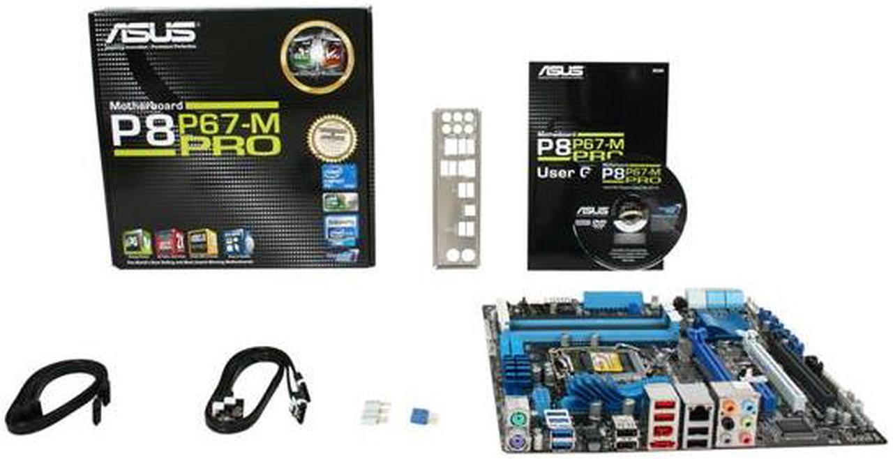 Alt view image 5 of 5 - ASUS P8P67-M PRO LGA 1155 Intel P67 USB 3.0 Micro ATX Intel Motherboard