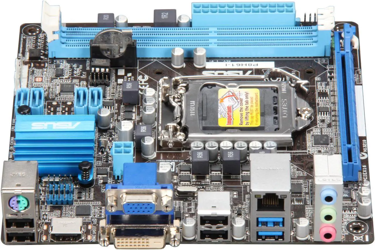Alt view image 2 of 5 - ASUS P8H61-I (REV 3.0) LGA 1155 Intel H61 HDMI USB 3.0 Mini ITX Intel Motherboard