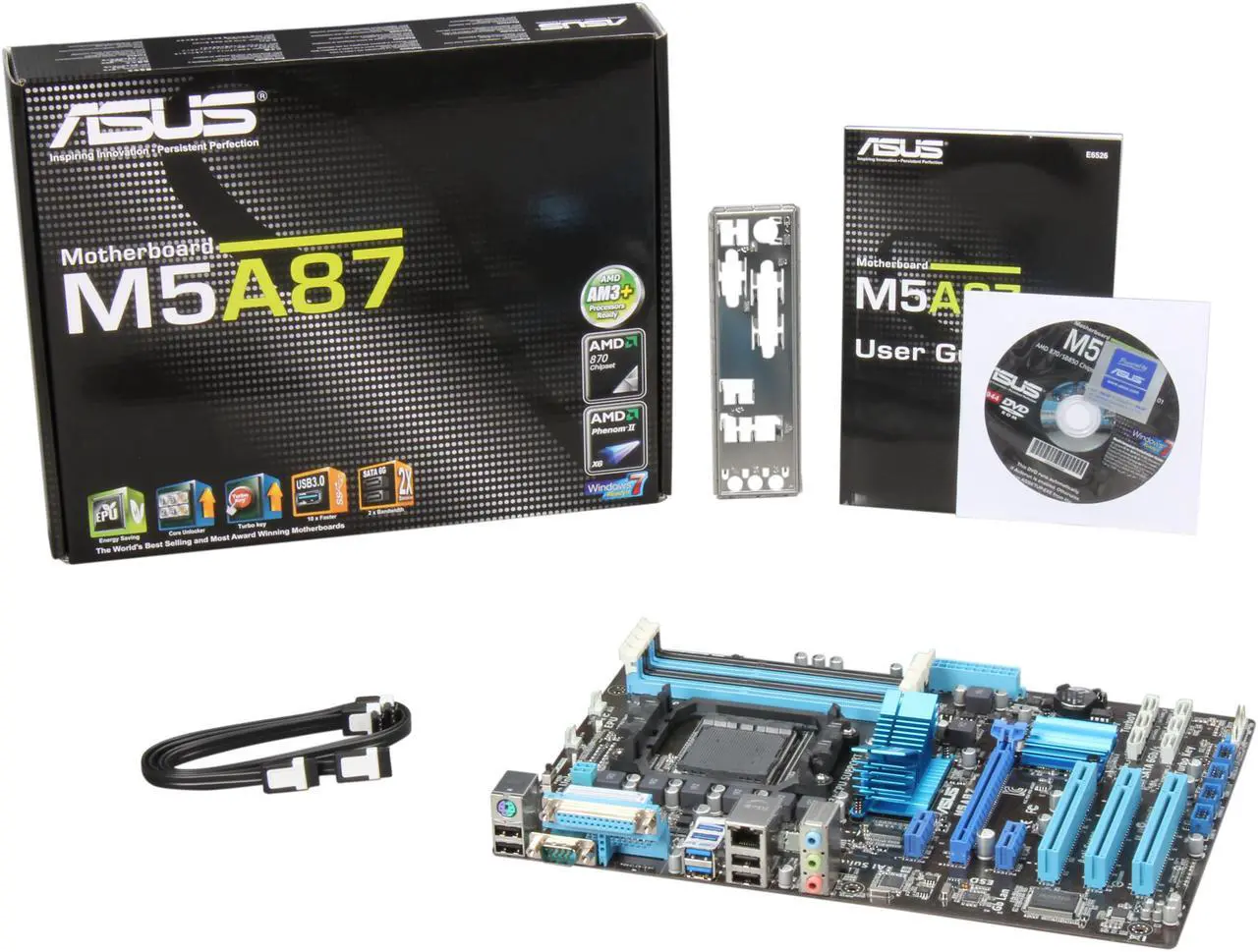Alt view image 5 of 5 - ASUS M5A87 AM3+ AMD 870 USB 3.0 ATX AMD Motherboard