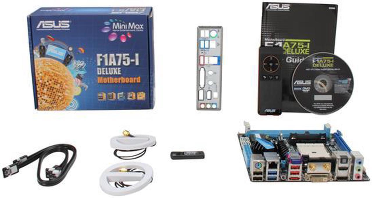 Alt view image 7 of 7 - ASUS F1A75-I Deluxe FM1 AMD A75 (Hudson D3) USB 3.0 HDMI Mini ITX AMD Motherboard