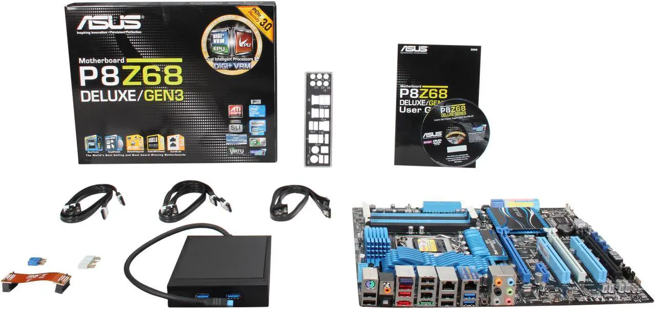 Alt view image 5 of 5 - ASUS P8Z68 DELUXE/GEN3 LGA 1155 Intel Z68 USB 3.0 ATX Intel Motherboard with UEFI BIOS