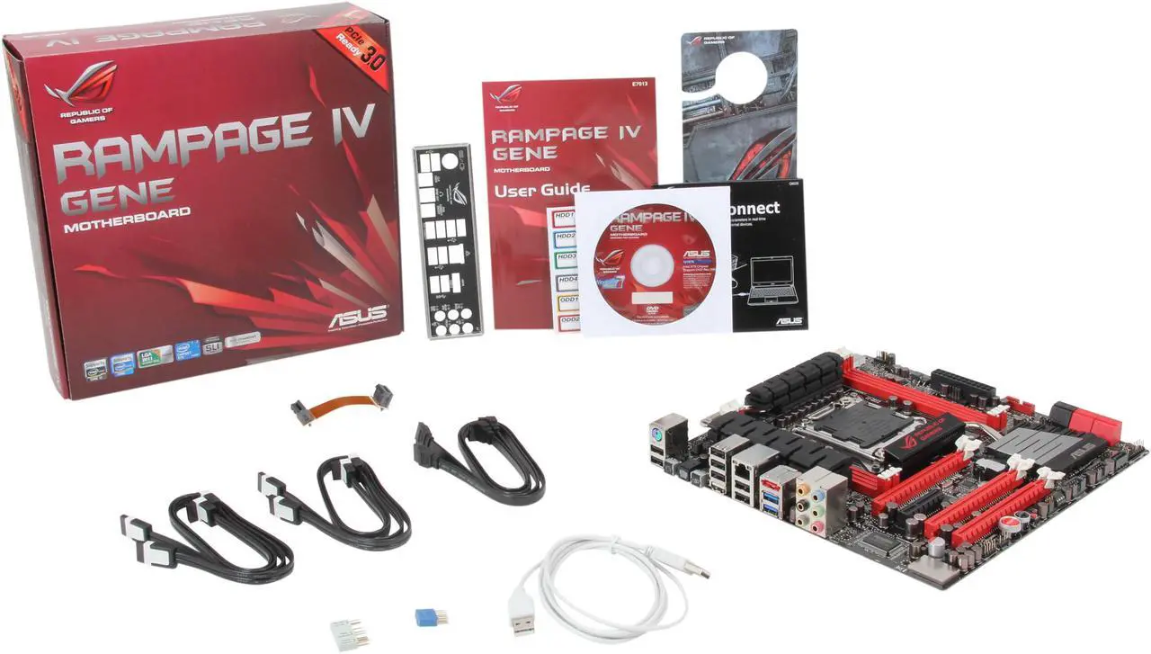 Alt view image 5 of 5 - ASUS ROG Rampage IV Gene LGA 2011 Intel X79 USB 3.0 Micro ATX Intel Gaming Motherboard