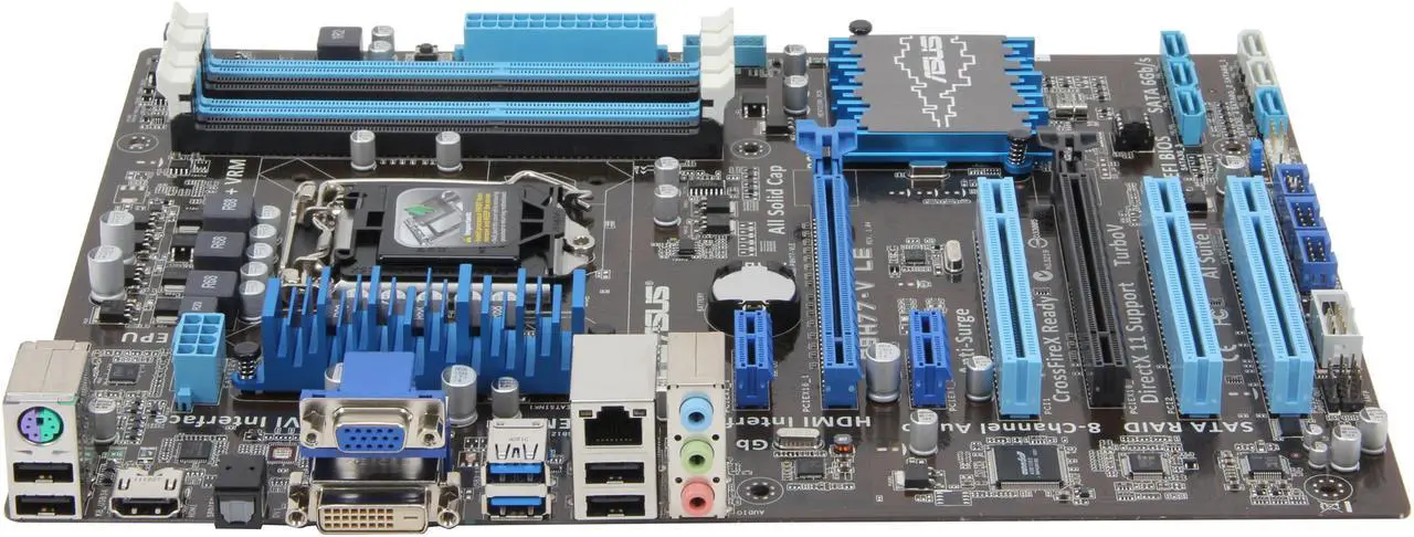 Alt view image 2 of 5 - ASUS P8H77-V LE LGA 1155 Intel H77 HDMI USB 3.0 ATX Intel Motherboard