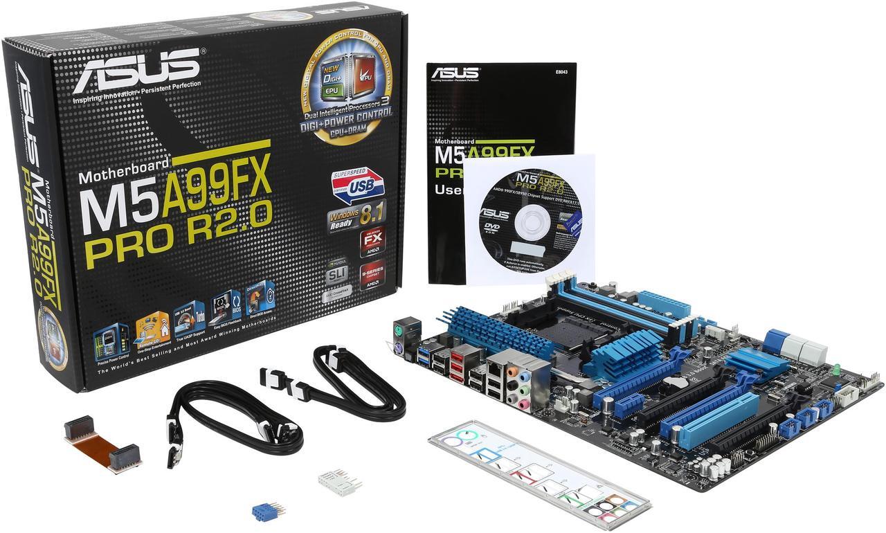 Alt view image 6 of 5 - ASUS M5A99FX PRO R2.0 AM3+ AMD 990FX + SB950 SATA 6Gb/s USB 3.0 ATX AMD Motherboard with UEFI BIOS