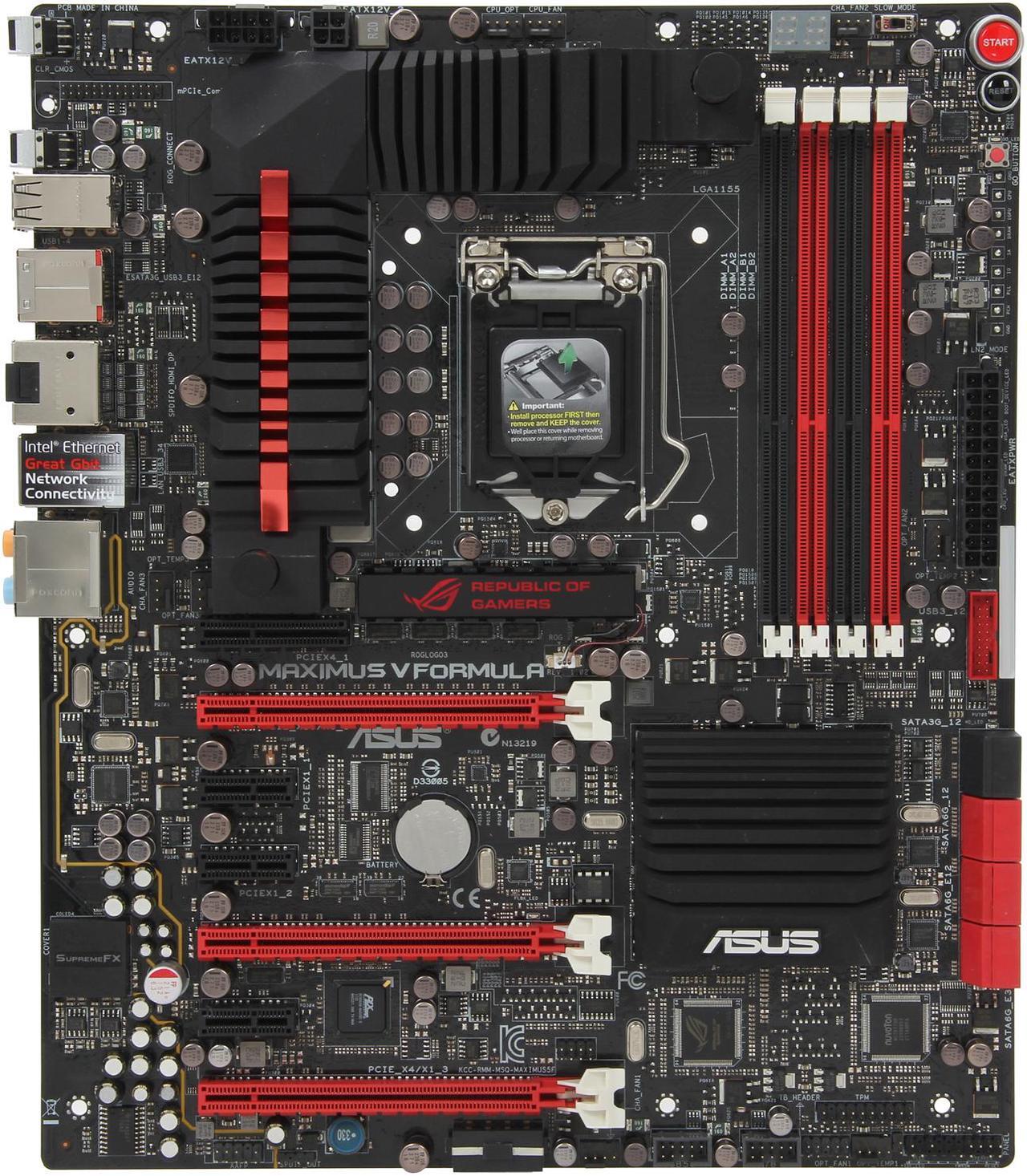 Alt view image 3 of 5 - ASUS Maximus V FORMULA LGA 1155 Intel Z77 HDMI SATA 6Gb/s USB 3.0 Extended ATX Intel Motherboard