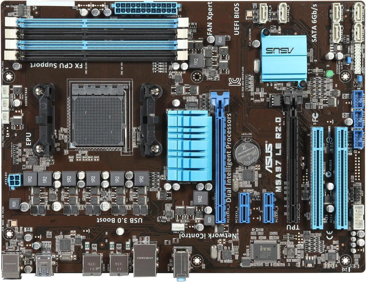 Alt view image 4 of 5 - ASUS M5A97 LE R2.0 AM3+ AMD 970 + SB950 USB 3.0 ATX AMD Motherboard with UEFI BIOS