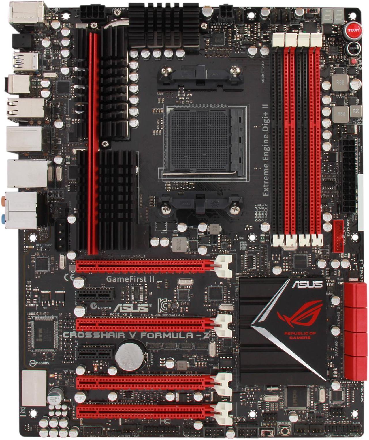 Alt view image 4 of 5 - ASUS ROG Crosshair V Formula-Z AM3+ AMD 990FX + SB950 USB 3.0 ATX AMD Gaming Motherboard with 3-Way SLI/CrossFireX Support and UEFI BIOS