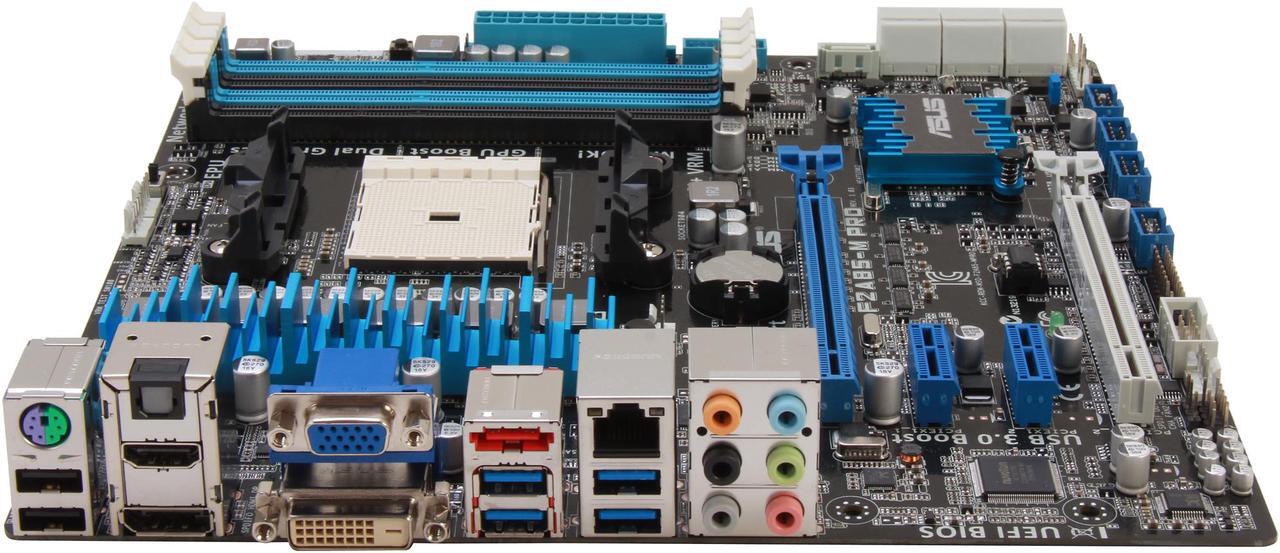 Alt view image 3 of 5 - ASUS F2A85-M PRO FM2 AMD A85X (Hudson D4) USB 3.0 HDMI Micro ATX AMD Motherboard