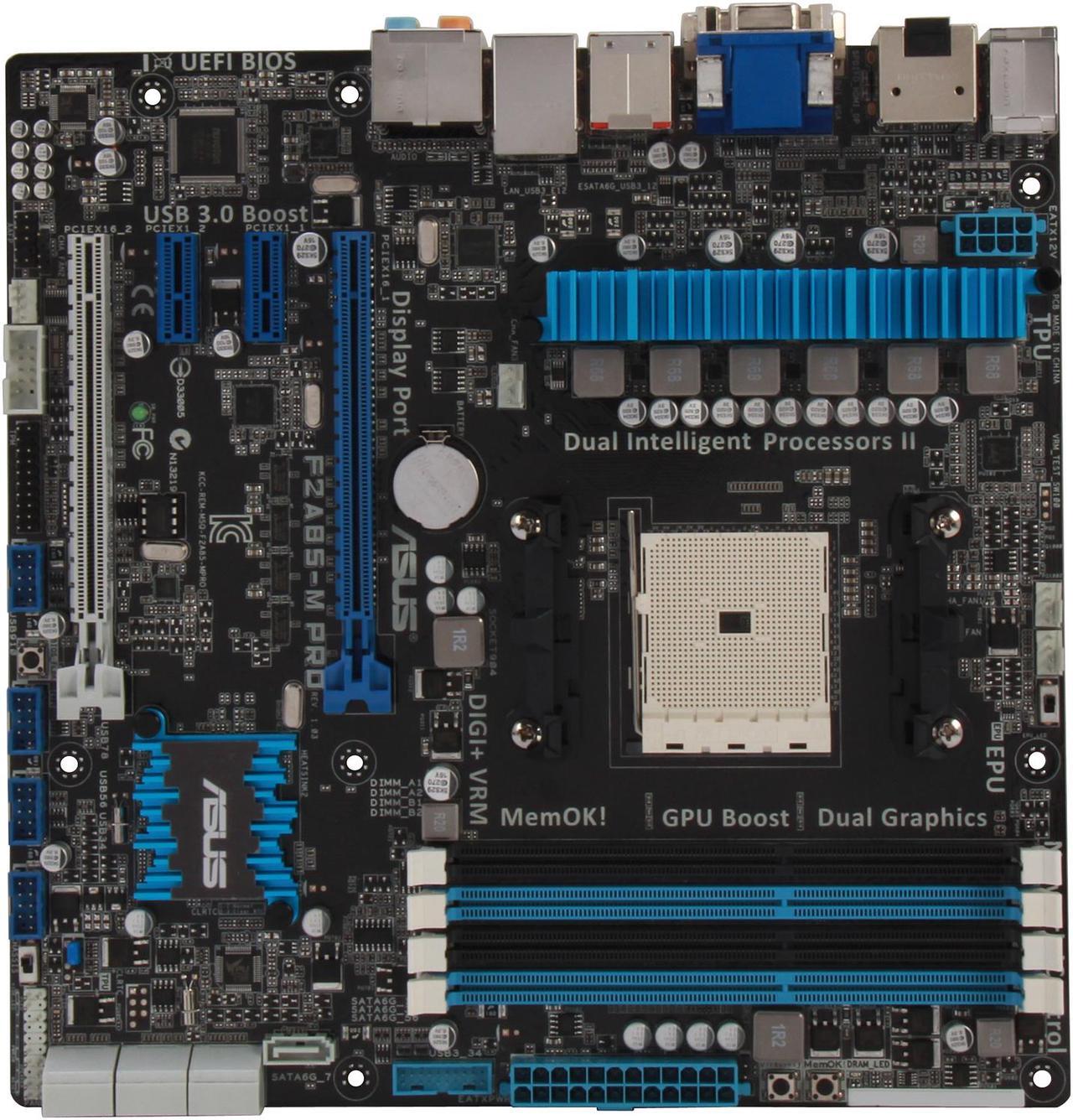 Alt view image 4 of 5 - ASUS F2A85-M PRO FM2 AMD A85X (Hudson D4) USB 3.0 HDMI Micro ATX AMD Motherboard