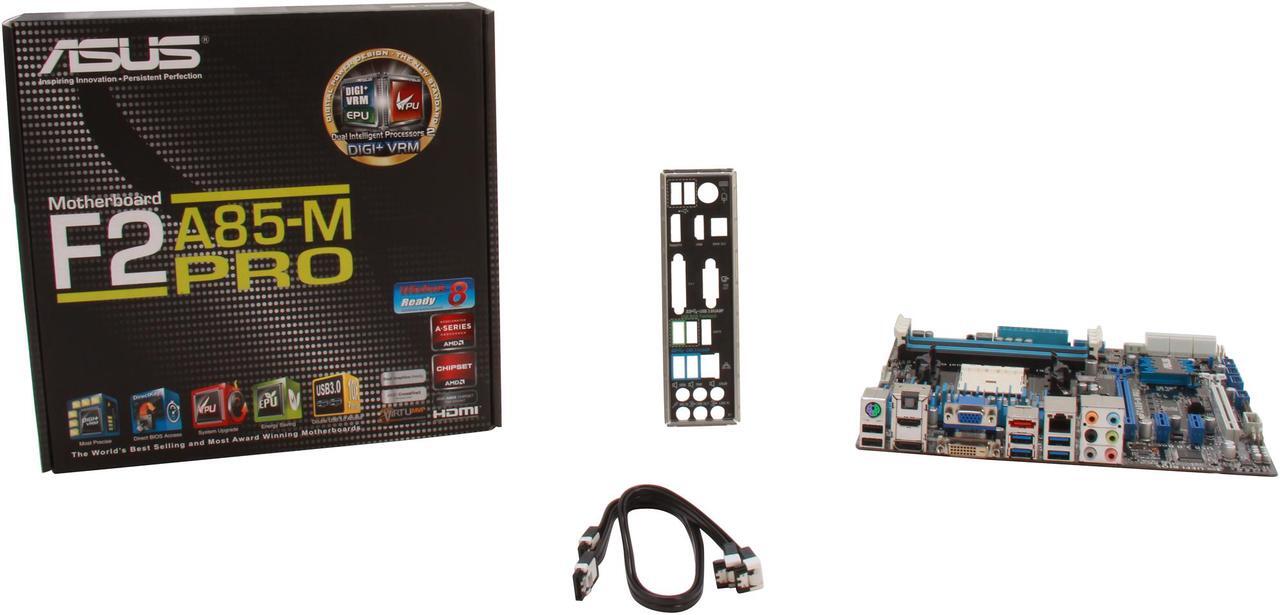 Alt view image 6 of 5 - ASUS F2A85-M PRO FM2 AMD A85X (Hudson D4) USB 3.0 HDMI Micro ATX AMD Motherboard
