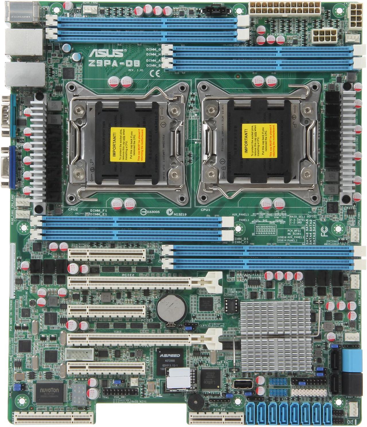 Alt view image 5 of 6 - ASUS Z9PA-D8 ATX Server Motherboard Dual LGA 2011 DDR3 1600/1333/1066